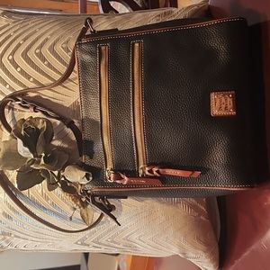 Dooney & Bourke Black Pebble Leather Crossbody Color Block Bag - Selling at $249